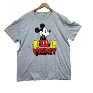 Disney Men's Mickey Mouse T-Shirt Tee World Disneyland Souvenir Size XL Gray